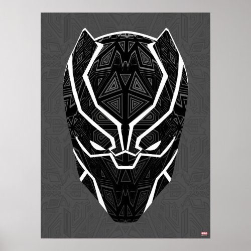 Avengers Classics  Tribal Black Panther Head Poster