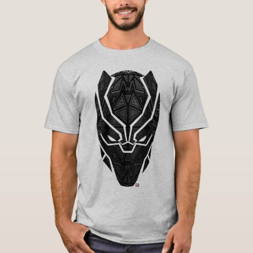 Avengers Classics  Tribal Black Panther Head T_Shirt