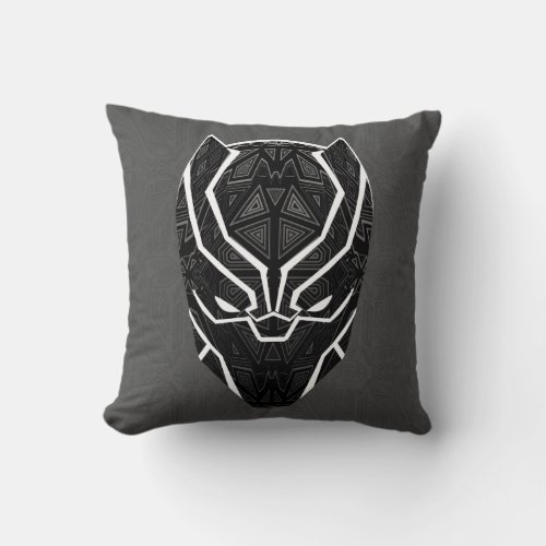 Avengers Classics  Tribal Black Panther Head Throw Pillow