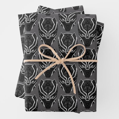 Avengers Classics  Tribal Black Panther Head Wrapping Paper Sheets