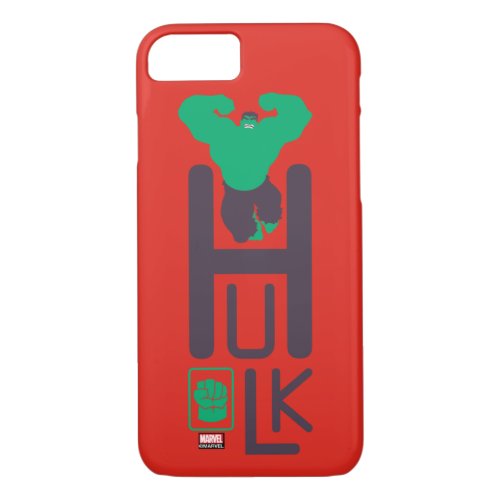 Avengers Classics  Vertical Hulk Name Graphic iPhone 87 Case