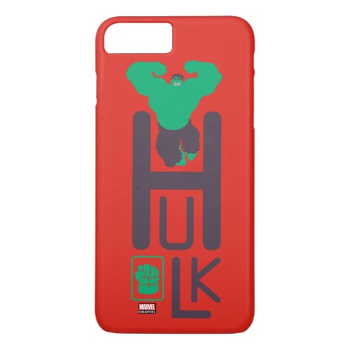 Avengers Classics  Vertical Hulk Name Graphic iPhone 8 Plus7 Plus Case
