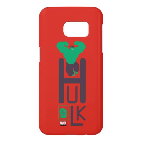 Avengers Classics  Vertical Hulk Name Graphic Samsung Galaxy S7 Case