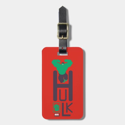 Avengers Classics  Vertical Hulk Name Graphic Luggage Tag