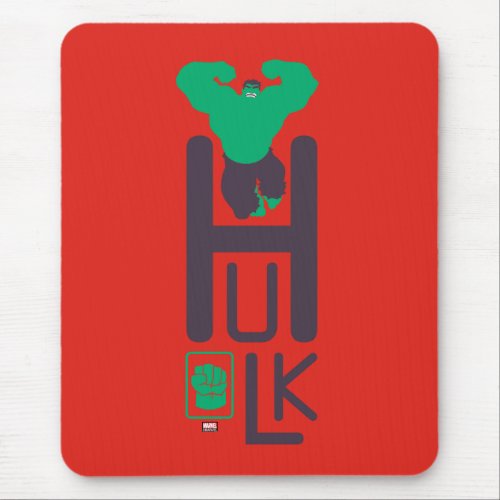Avengers Classics  Vertical Hulk Name Graphic Mouse Pad