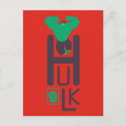 Avengers Classics  Vertical Hulk Name Graphic Postcard
