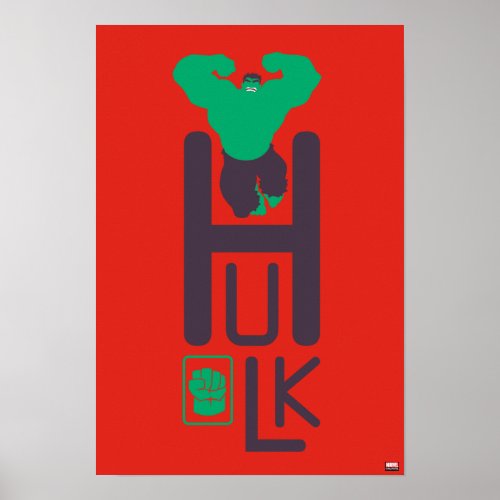 Avengers Classics  Vertical Hulk Name Graphic Poster