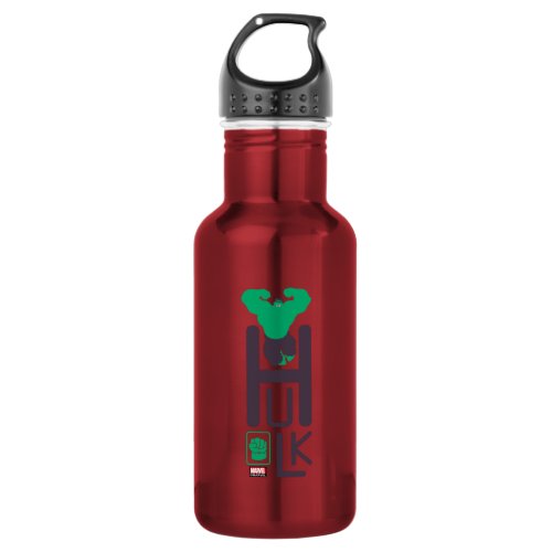 Avengers Classics  Vertical Hulk Name Graphic Stainless Steel Water Bottle