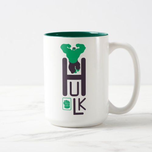 Avengers Classics  Vertical Hulk Name Graphic Two_Tone Coffee Mug