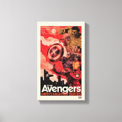 Avengers Classics  Vintage The Avengers Art Canvas Print