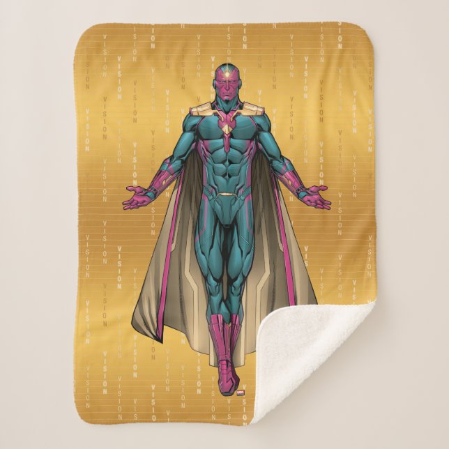 Avengers Classics | Vision Levitating Sherpa Blanket (Front)