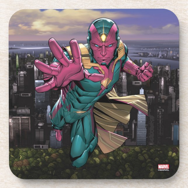 Avengers Classics | Vision Reaching Out Beverage Coaster (Front)