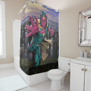 Avengers Classics   Vision Reaching Out Shower Curtain