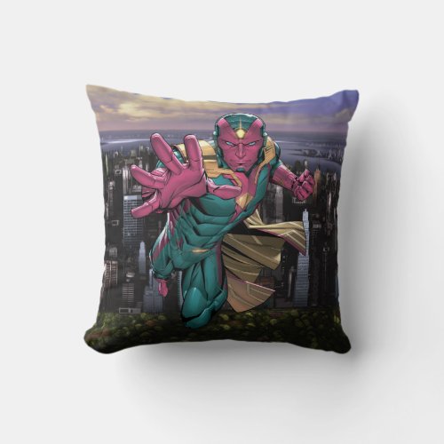 Avengers Classics  Vision Reaching Out Throw Pillow