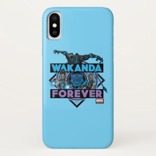 Avengers Classics  Wakanda Forever Bold Graphic iPhone X Case