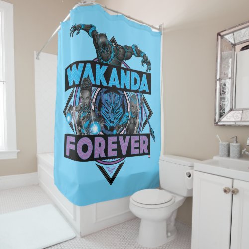 Avengers Classics  Wakanda Forever Bold Graphic Shower Curtain