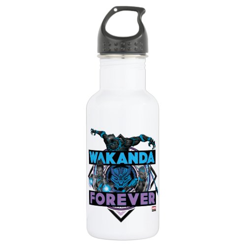 Avengers Classics  Wakanda Forever Bold Graphic Stainless Steel Water Bottle