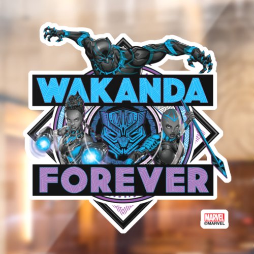 Avengers Classics  Wakanda Forever Bold Graphic Window Cling