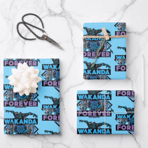 Avengers Classics  Wakanda Forever Bold Graphic Wrapping Paper Sheets