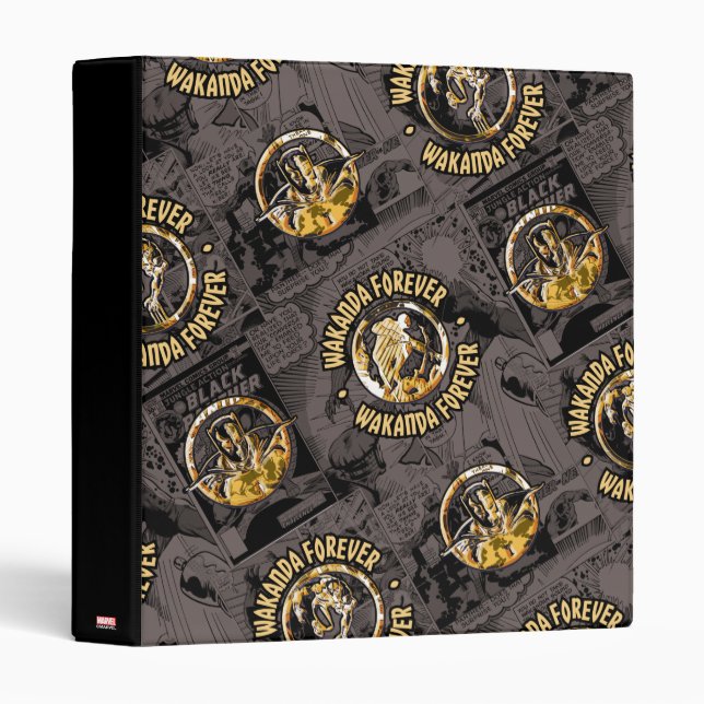 Avengers Classics | Wakanda Forever Comic Pattern 3 Ring Binder (Front/Spine)