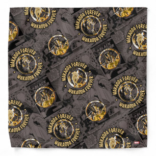 Avengers Classics Wakanda Forever Comic Pattern Bandana