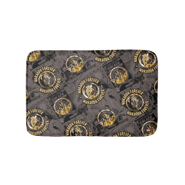 Avengers Classics | Wakanda Forever Comic Pattern Bath Mat (Front)