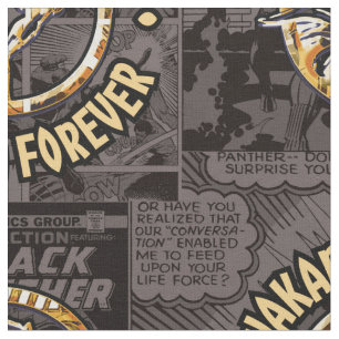 Avengers Classics   Wakanda Forever Comic Pattern Fabric