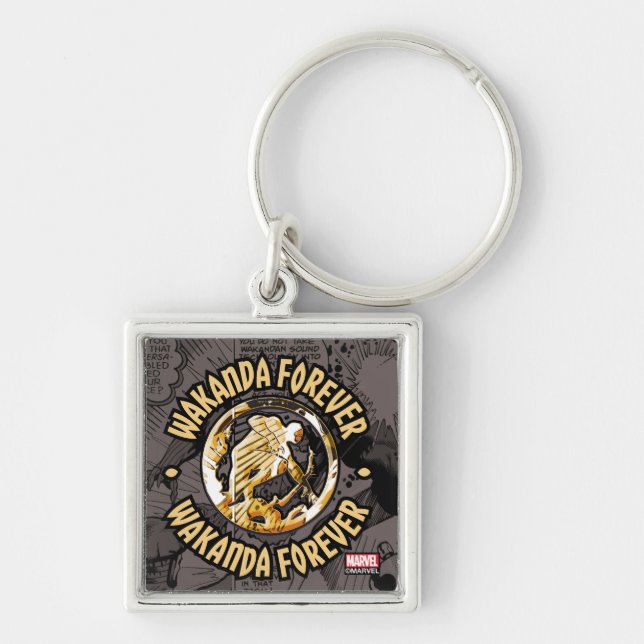Avengers Classics | Wakanda Forever Comic Pattern Keychain (Front)