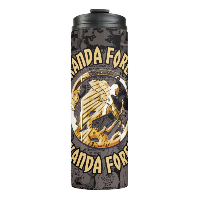 Avengers Classics | Wakanda Forever Comic Pattern Thermal Tumbler (Front)