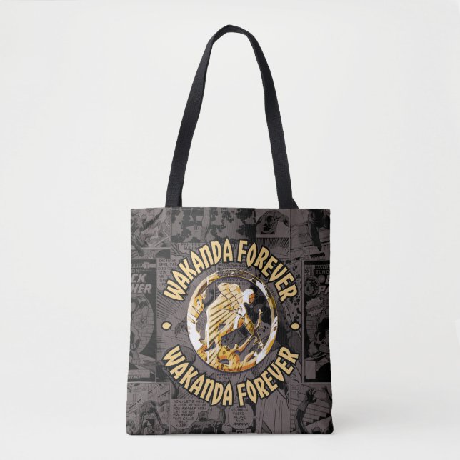 Avengers Classics | Wakanda Forever Comic Pattern Tote Bag (Front)