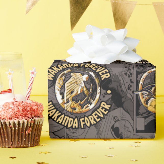 Avengers Classics | Wakanda Forever Comic Pattern Wrapping Paper (Birthday Party)