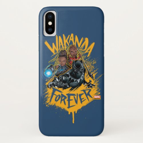 Avengers Classics  Wakanda Forever Group Grapic iPhone X Case