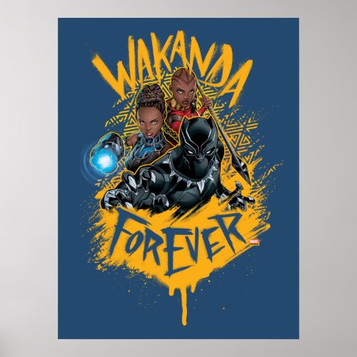 Avengers Classics  Wakanda Forever Group Grapic Poster
