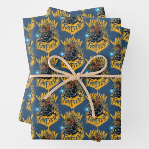 Avengers Classics  Wakanda Forever Group Grapic Wrapping Paper Sheets