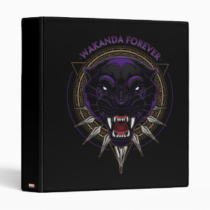 Avengers Classics   Wakanda Forever Panther Emblem 3 Ring Binder