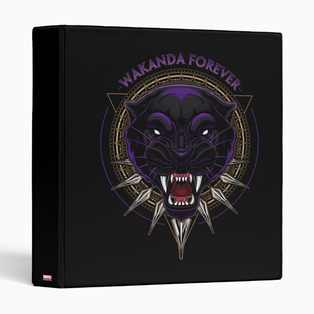 Avengers Classics | Wakanda Forever Panther Emblem 3 Ring Binder (Front/Spine)