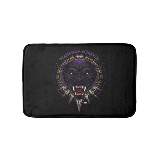 Avengers Classics | Wakanda Forever Panther Emblem Bath Mat (Front)