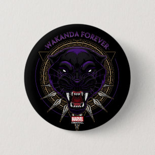 Avengers Classics   Wakanda Forever Panther Emblem Button