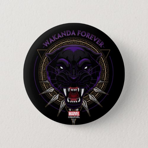 Avengers Classics  Wakanda Forever Panther Emblem Button