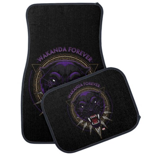 Avengers Classics  Wakanda Forever Panther Emblem Car Floor Mat