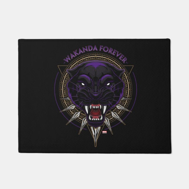 Avengers Classics | Wakanda Forever Panther Emblem Doormat (Front)