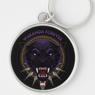 Avengers Classics Wakanda Forever Panther Emblem Keychain