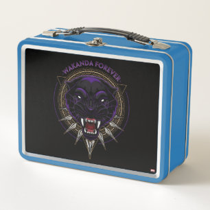 Avengers Classics Wakanda Forever Panther Emblem Metal Lunch Box