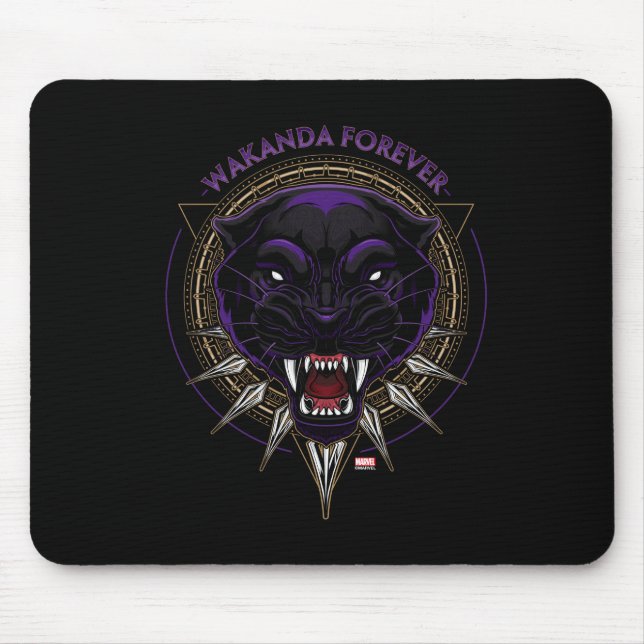 Avengers Classics | Wakanda Forever Panther Emblem Mouse Pad (Front)