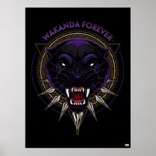 Avengers Classics   Wakanda Forever Panther Emblem Poster