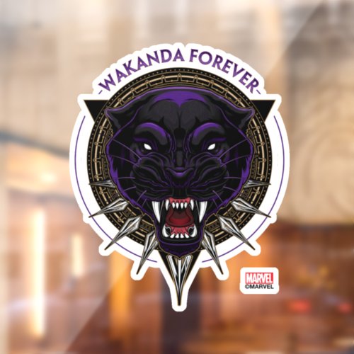 Avengers Classics  Wakanda Forever Panther Emblem Window Cling
