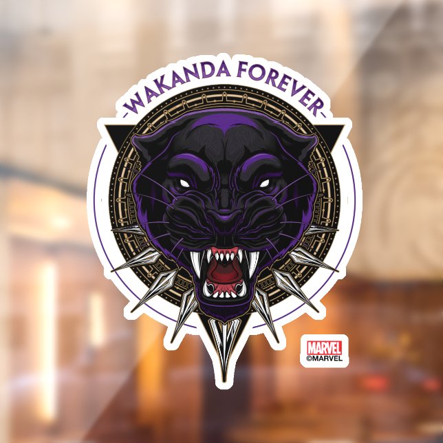 Avengers Classics | Wakanda Forever Panther Emblem Window Cling (Sheet 2)