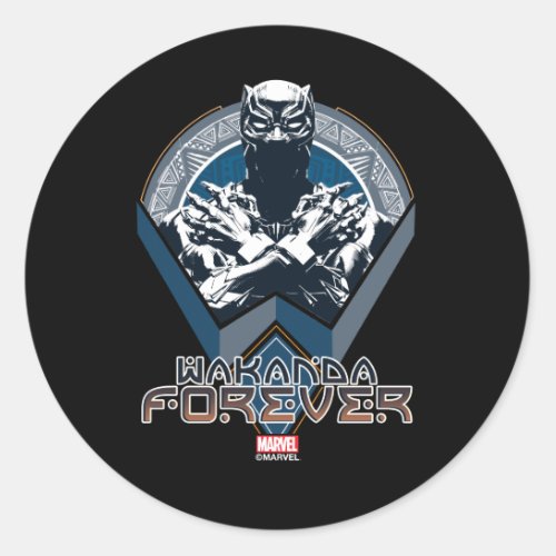 Avengers Classics  Wakanda Forever Salute Classic Round Sticker