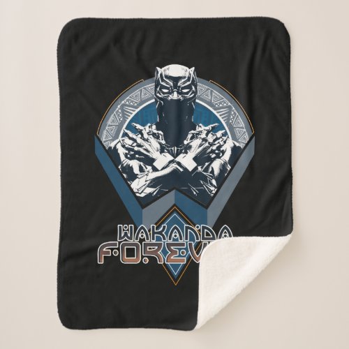 Avengers Classics  Wakanda Forever Salute Sherpa Blanket