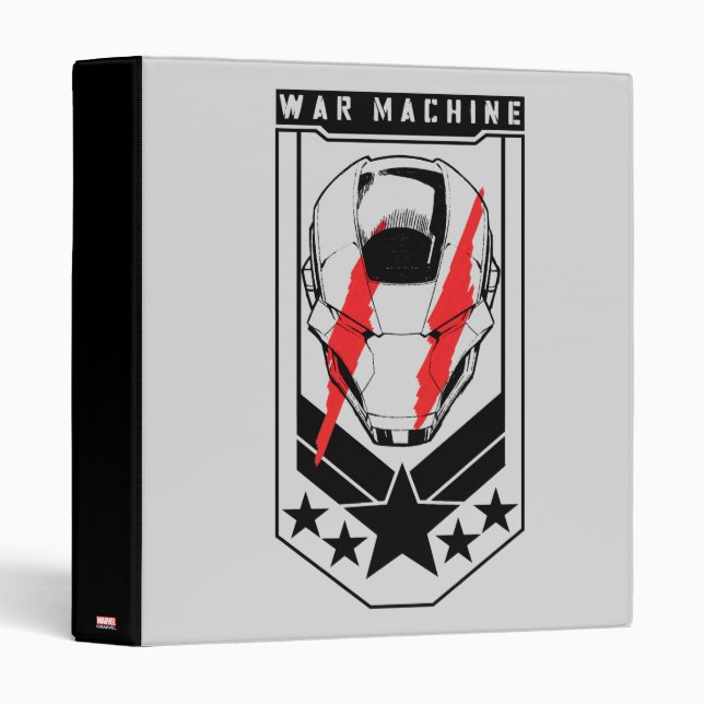 Avengers Classics | War Machine Icon Badge 3 Ring Binder (Front/Spine)